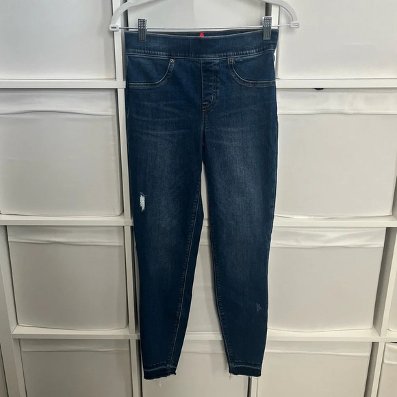 Spanx High Rise Pull On Skinny Jeans Size Small - Picture 4 of 6